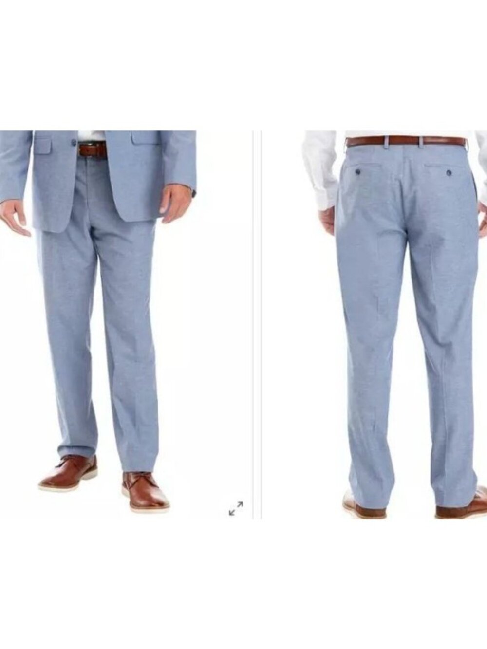 Crown & Ivy Linen Blend Suit Dress Pants Men Size 34 x 30 NWT Motion Flex